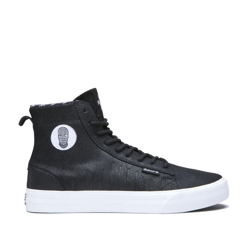 Buty Supra BELMONT HIGH - Sneakersy Wysokie Damskie - Czarne (IHWR-01856)